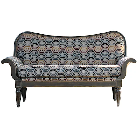 Macrae Geometric Pattern Settee